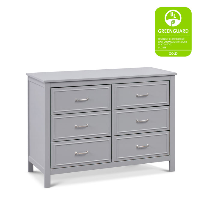 M12826G,Charlie 6-Drawer Double Dresser in Grey