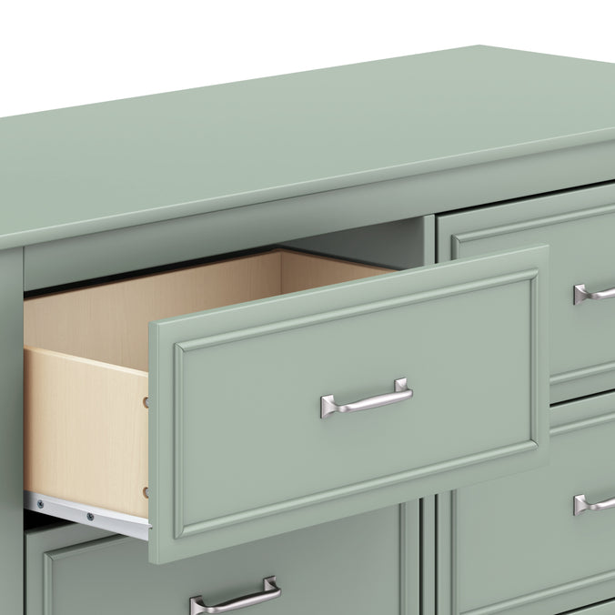 M12826LS,DaVinci,Charlie 6-Drawer Double Dresser in Light Sage