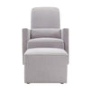 M11687GCM,DaVinci,Olive Glider and Ottoman in Grey Finish w/Cream Piping