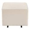 M13985CM,DaVinci,Davinci Universal Gliding Ottoman in Cream Finish with Cream Piping