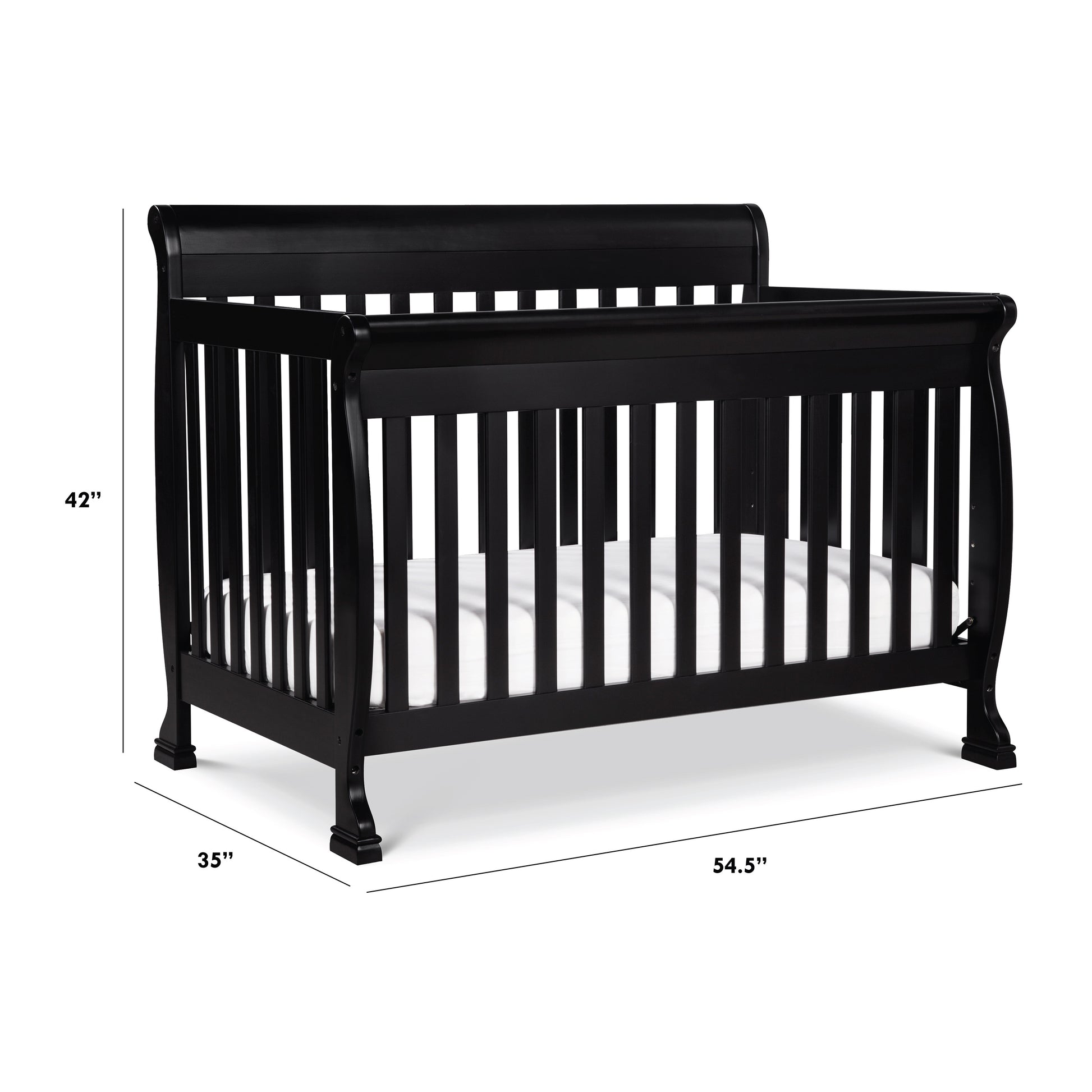 M5501E,DaVinci,Kalani 4-in-1 Convertible Crib in Ebony