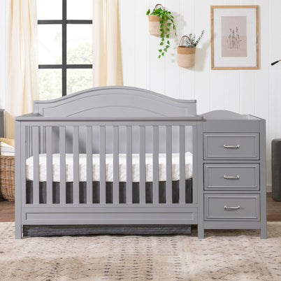 M12891G,DaVinci,Charlie 4-in-1 Convertible Crib & Changer in Grey