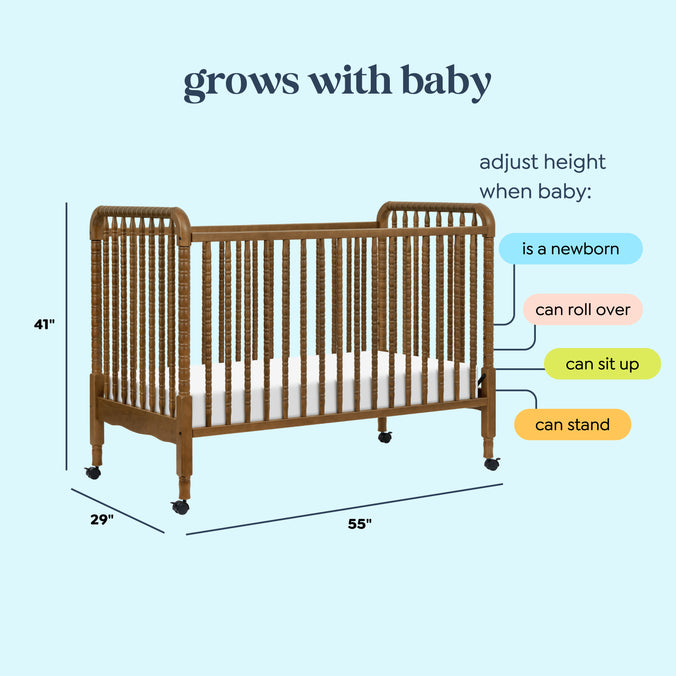 M7391L,DaVinci,Jenny Lind Stationary Crib in Walnut