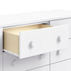 M27826W,Sammy Scallop 6-Drawer Dresser in White