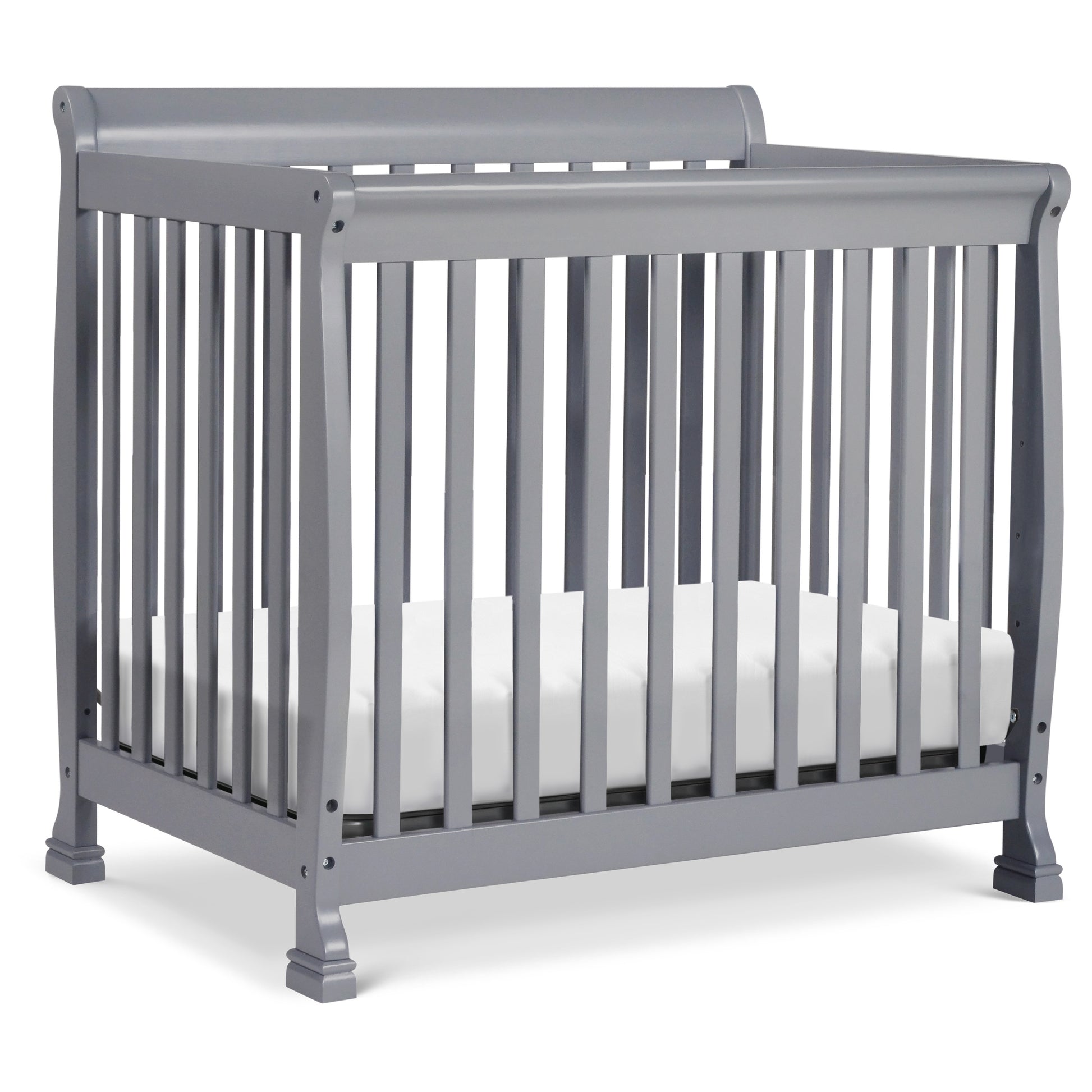 M5598G,DaVinci,Kalani 4-in-1 Convertible Mini Crib in Grey Finish