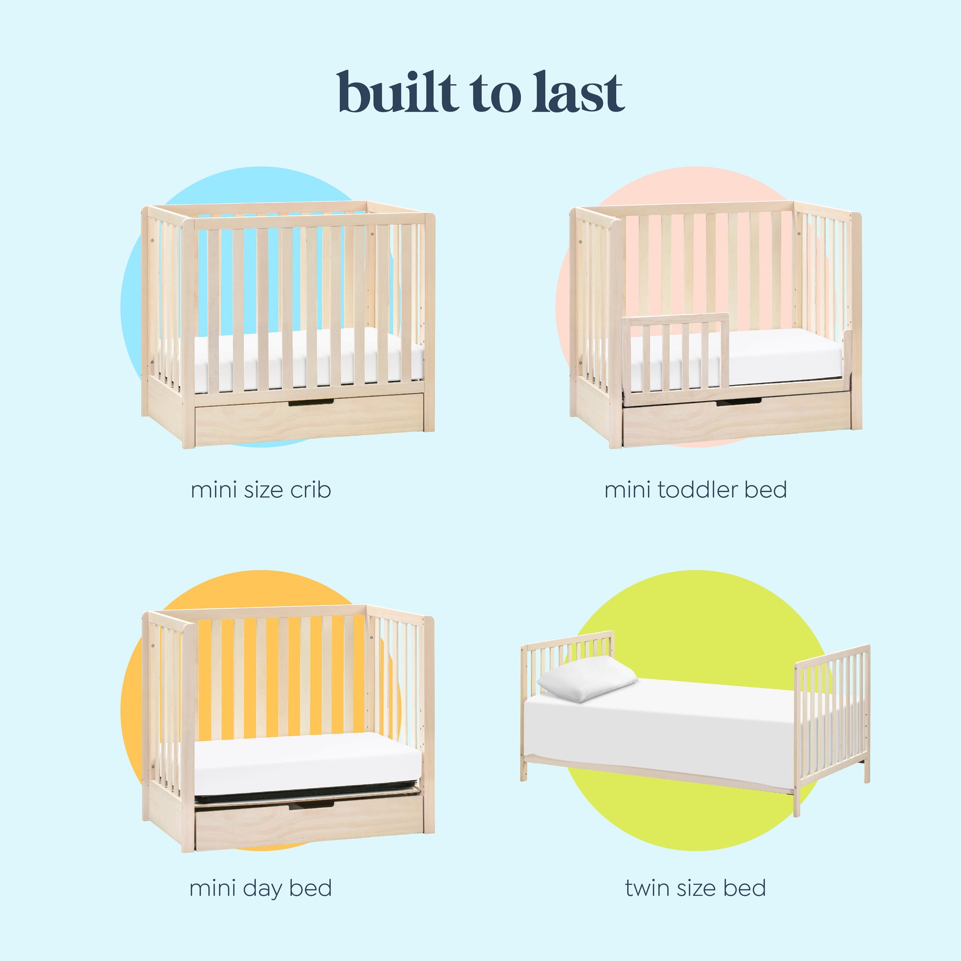 F11981NX,Carter's,Colby 4-in-1 Convertible Mini Crib w/ Trundle in Washed Natural