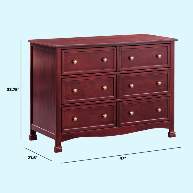 M5529C,DaVinci,Kalani 6-Drawer Double Wide Dresser in Rich Cherry