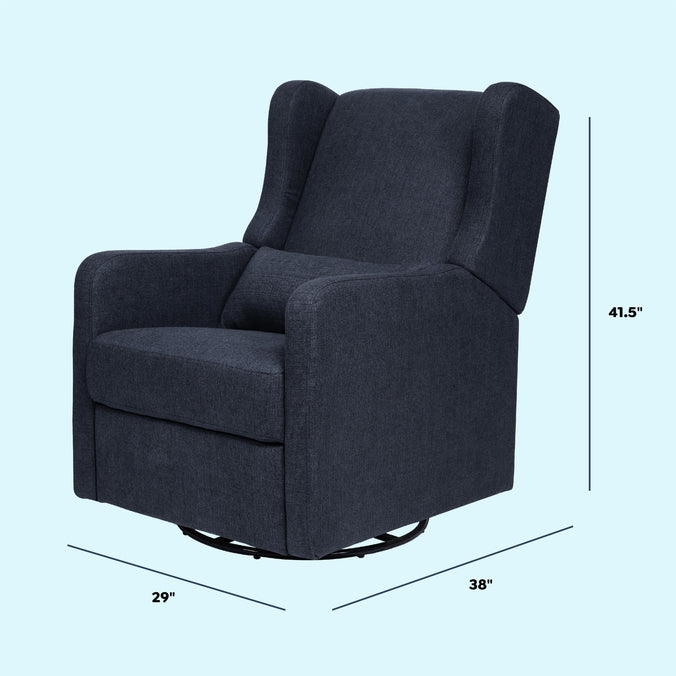 F19587PNL,Carter's,Arlo Recliner and Swivel Glider in Performance Navy Linen