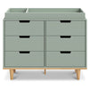 W4926LSHY,Marley 6-Drawer Double Dresser in Light Sage & Honey