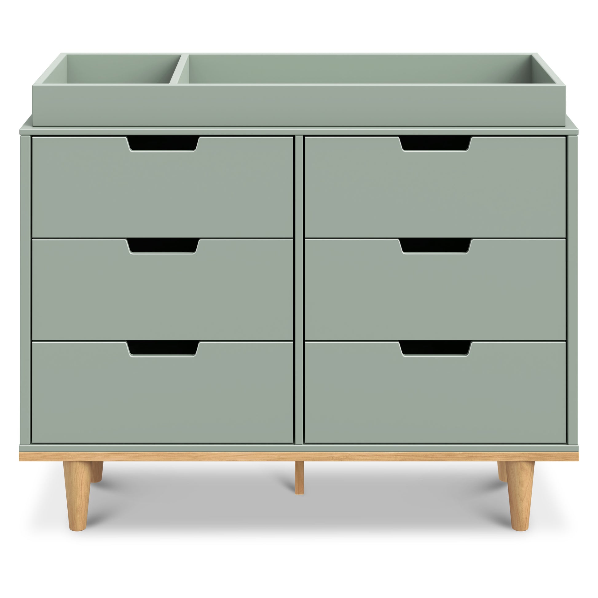 W4926LSHY,DaVinci,Marley 6-Drawer Double Dresser in Light Sage & Honey