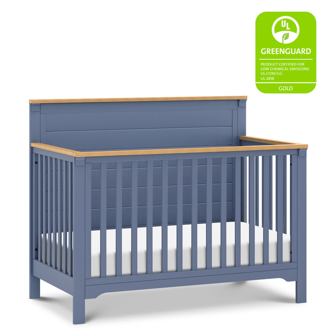 M27201CVBHY,DaVinci,Shea 4-in-1 Convertible Crib in Cove Blue and Honey