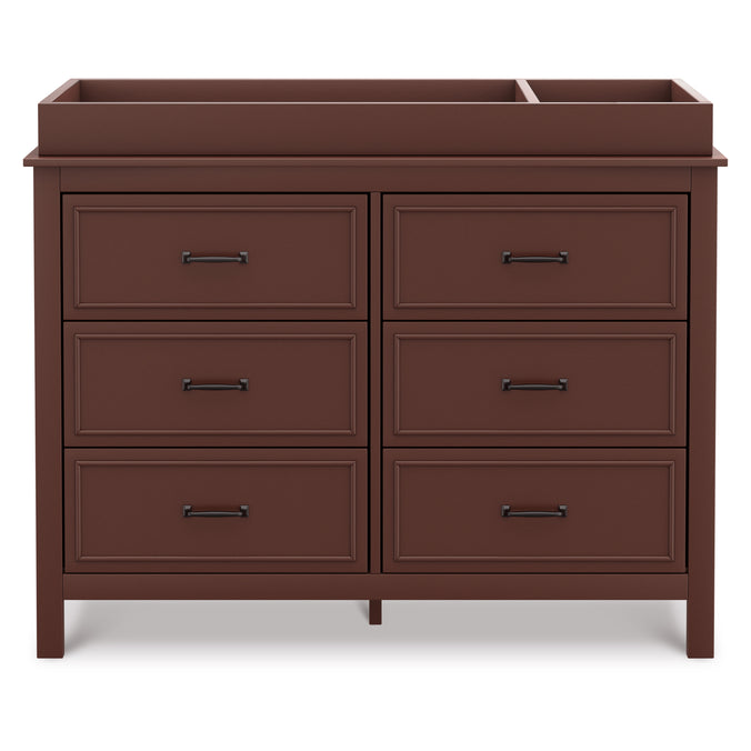 M12826CR,DaVinci,Charlie 6-Drawer Double Dresser in Crimson