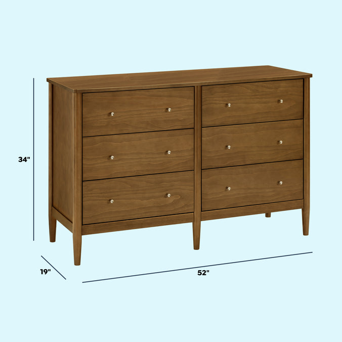 M27326L,DaVinci,Frem 6-Drawer Dresser in Walnut