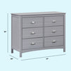 F16906G,Carter's,Nolan 6-Drawer Double Dresser in Grey