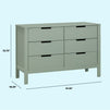 F11926LS,Carter's,Colby 6-Drawer Double Dresser in Light Sage