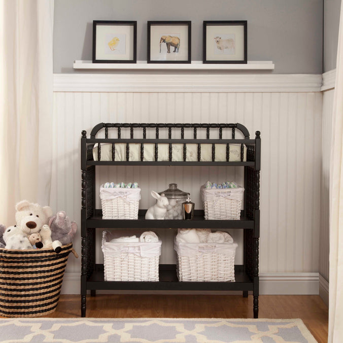 M0302EP,DaVinci,Jenny Lind Changing Table in Ebony Finish