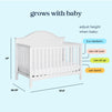 F16901W,Nolan 4-in-1 Convertible Crib in White