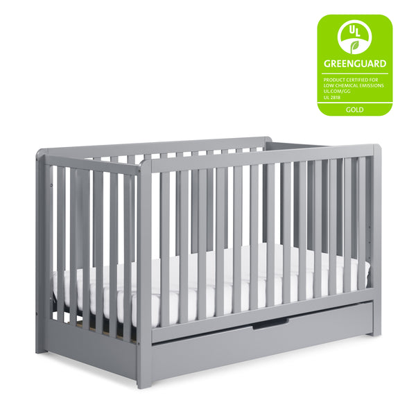 F11951W,Colby 4-in-1 Convertible Crib w/ Trundle Drawer in White Grey