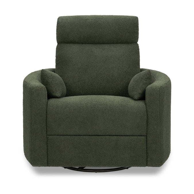 M33787COB,DaVinci,Atlas Swivel Recliner in Cozy Olive Boucle