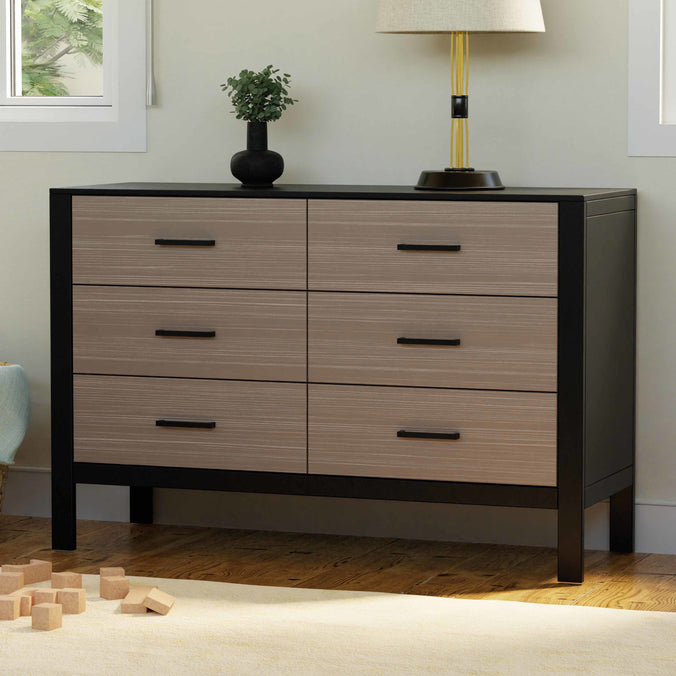 F23226ECWD,Carter's,Radley 6-Drawer Dresser in Ebony & Coastwood