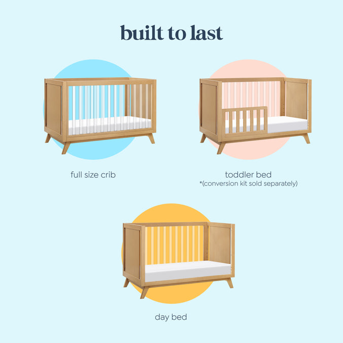 M22501HYK,DaVinci,Otto 3-in-1 Convertible Crib in Honey/Acrylic