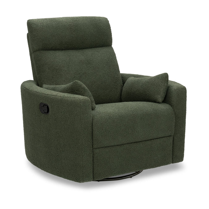 M33787COB,DaVinci,Atlas Swivel Recliner in Cozy Olive Boucle