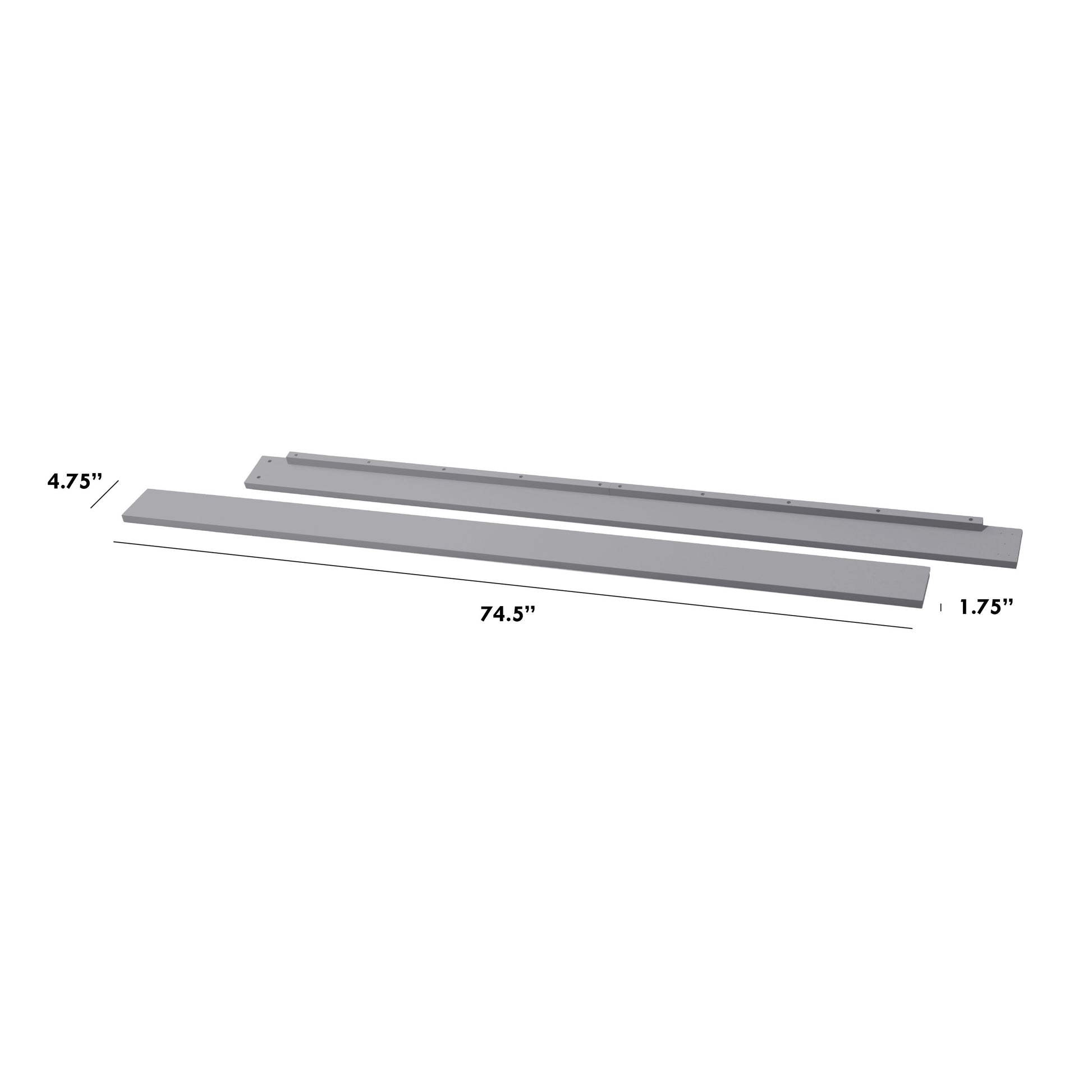 M5789G,The MDB Family,Hidden Hardware Twin/Full Size Bed Conversion Kit In Grey Finish