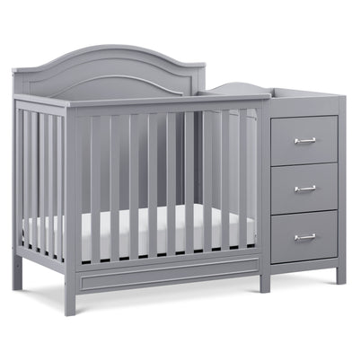 M12881G,DaVinci,Charlie 4-in-1 Convertible Mini Crib & Changer in Grey