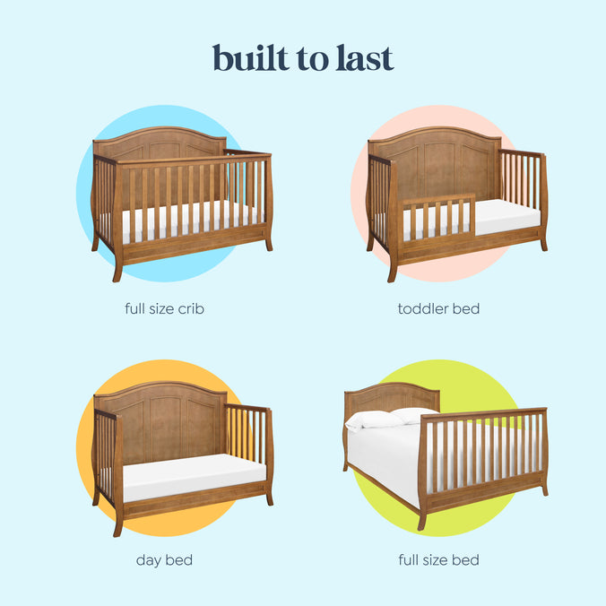 M20101CT,DaVinci,Emmett 4-in-1 Convertible Crib in Chestnut