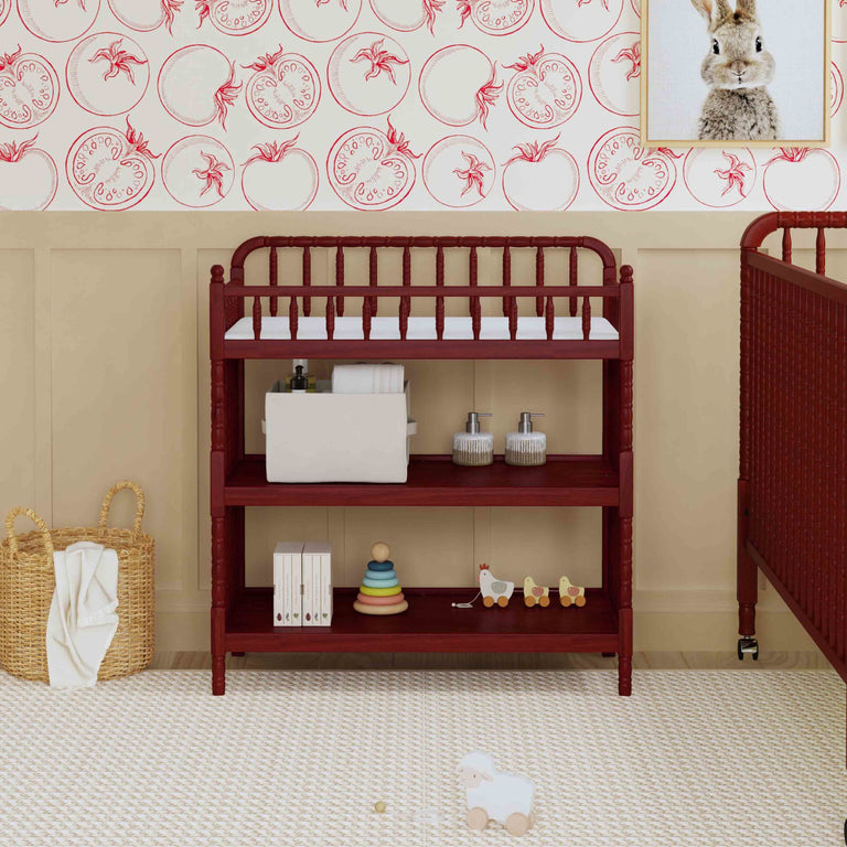 M0302CP,DaVinci,Jenny Lind Changing Table in Rich Cherry Finish