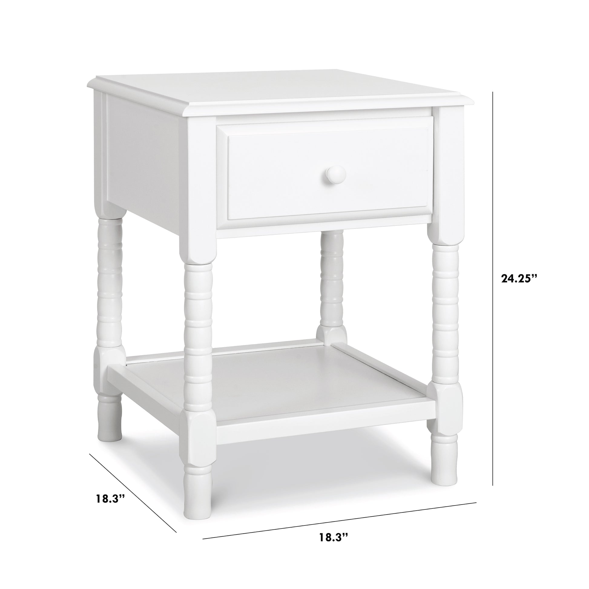 M7360W,DaVinci,Jenny Lind Spindle Nightstand in White