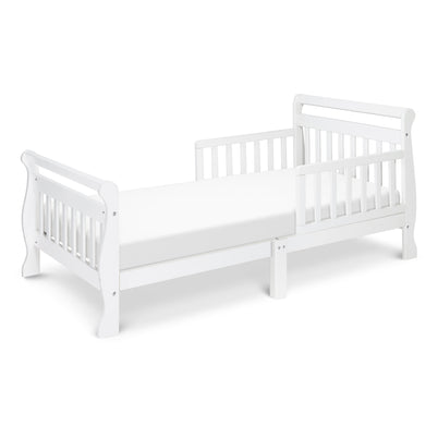 M2990W,DaVinci,Sleigh Toddler Bed in White Finish