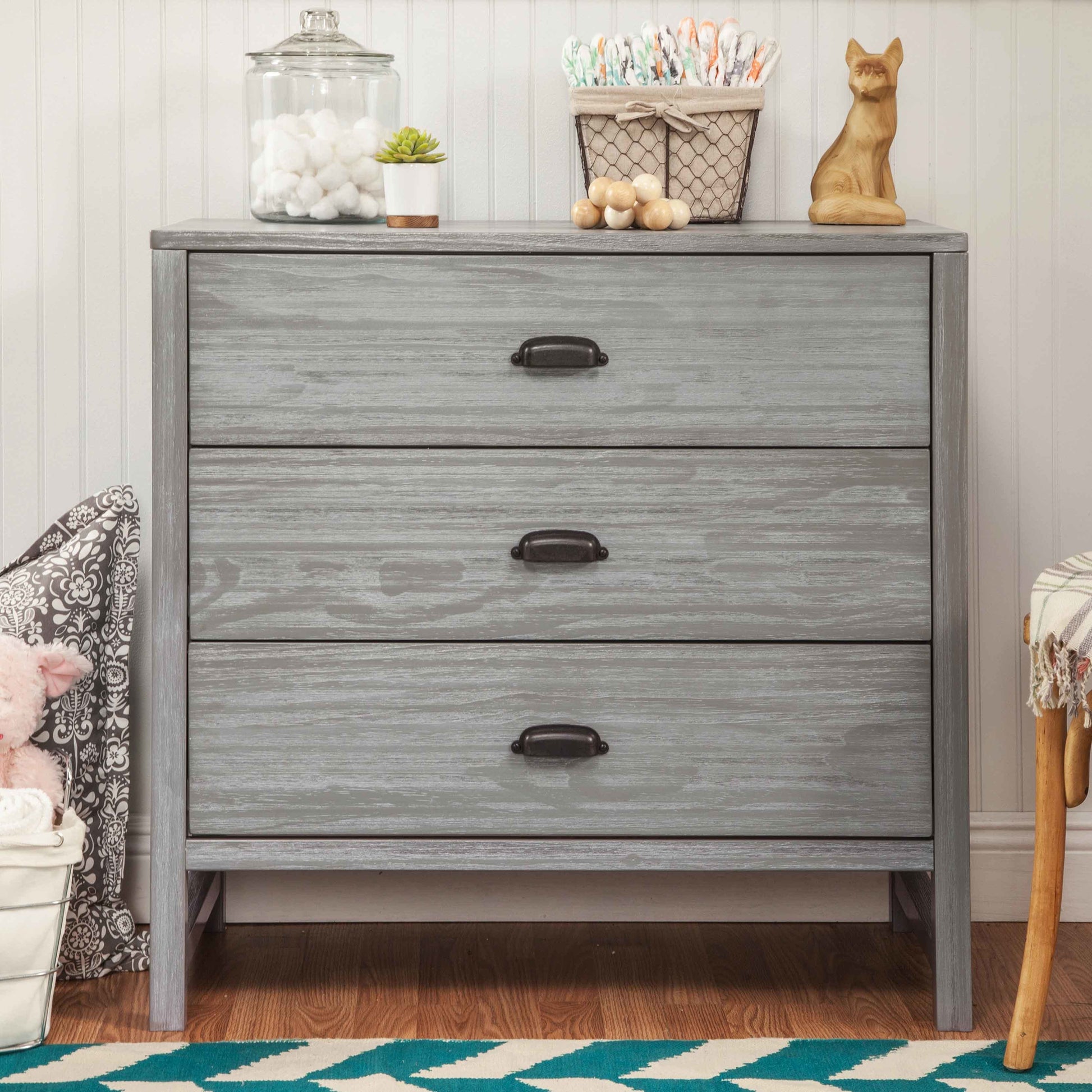 M13523CTG,DaVinci,Fairway 3-Drawer Dresser in Cottage Grey