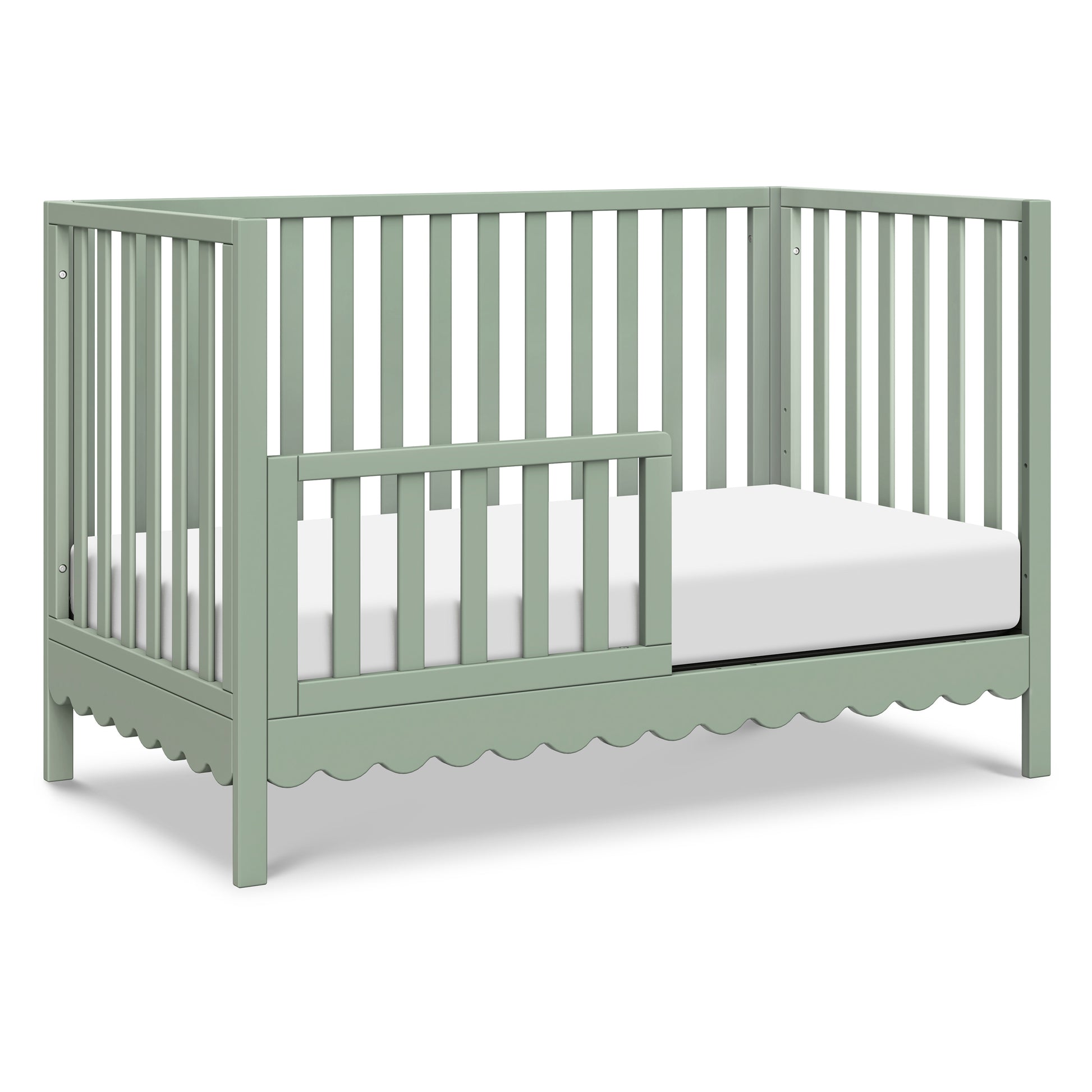 M27801LS,Sammy Scallop 4-in-1 Convertible Crib in Light Sage