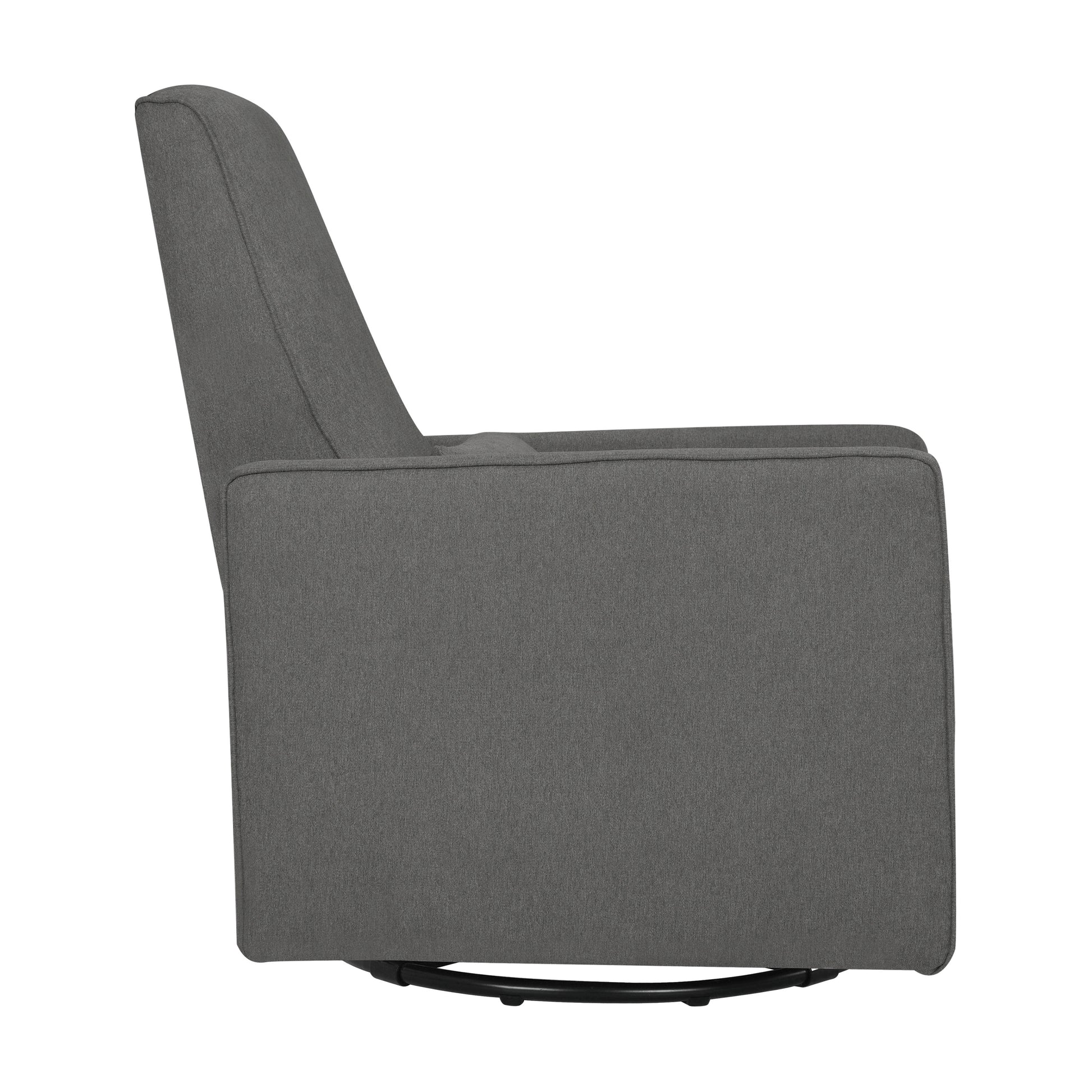 M10887GY,DaVinci,Piper Recliner in Dark Grey Finish w/Dark Grey Piping