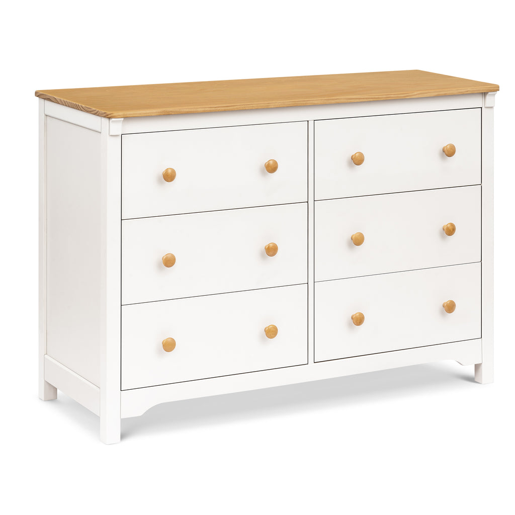 M27226RWHY,Shea 6-Drawer Dresser in Warm White and Honey