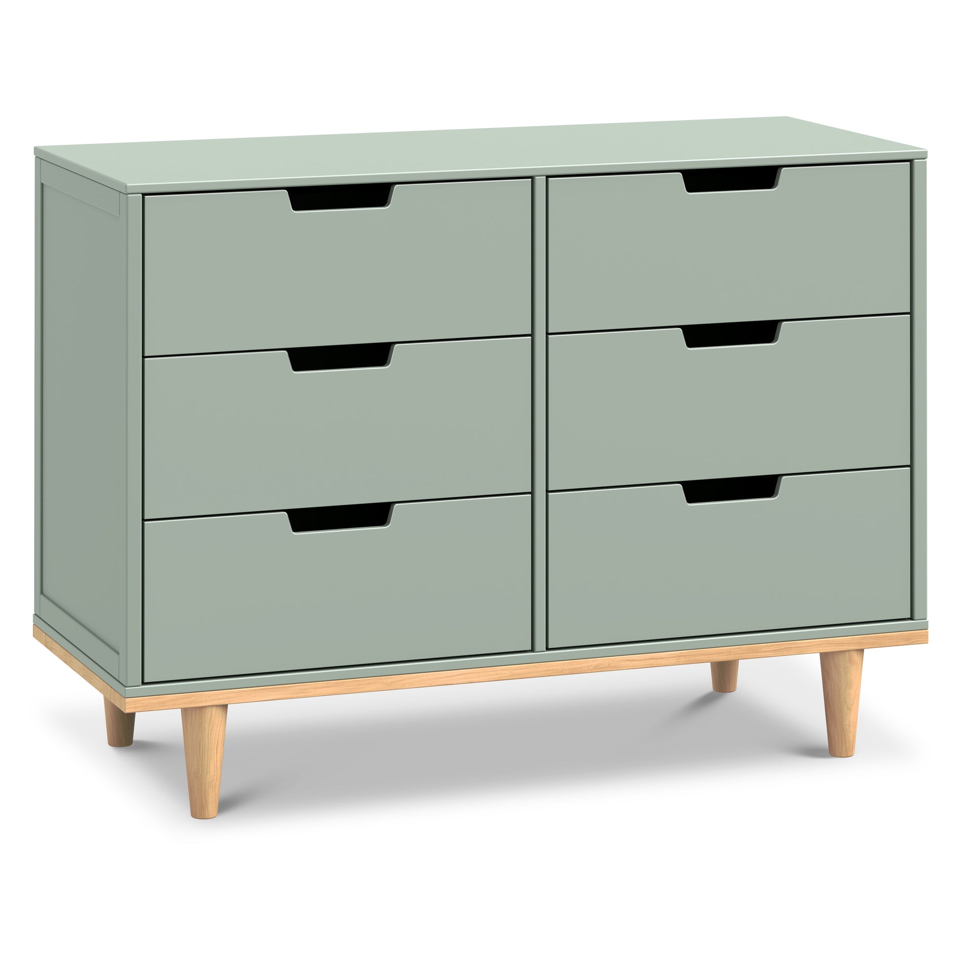 W4926LSHY,DaVinci,Marley 6-Drawer Double Dresser in Light Sage & Honey