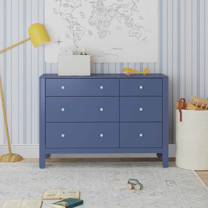 F30326CVBPB,Carter's,Marisol 6-Drawer Dresser in Cove Blue/Powder Blue
