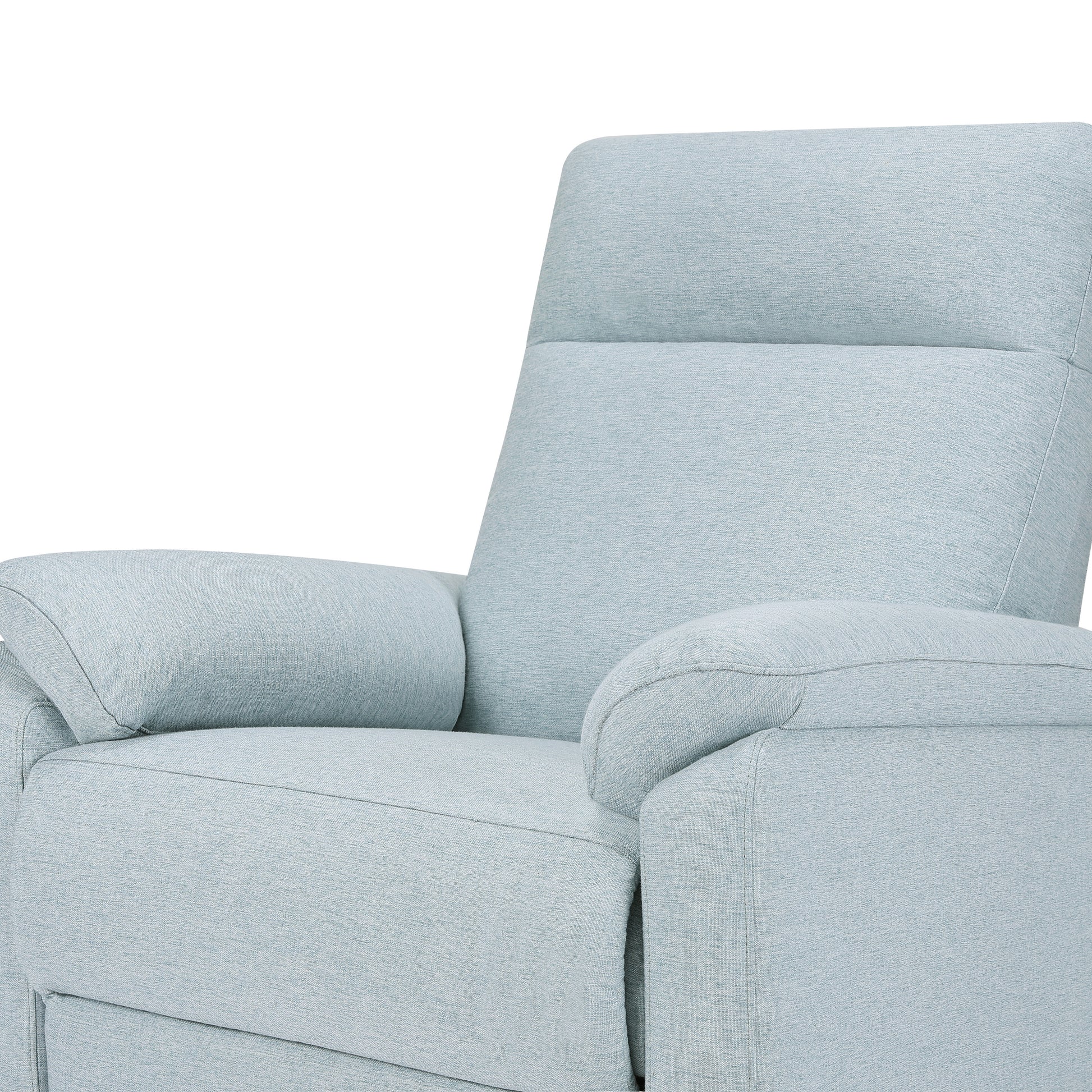 M24388HBL,DaVinci,Suzy Electronic Swivel Recliner in Heathered Blue