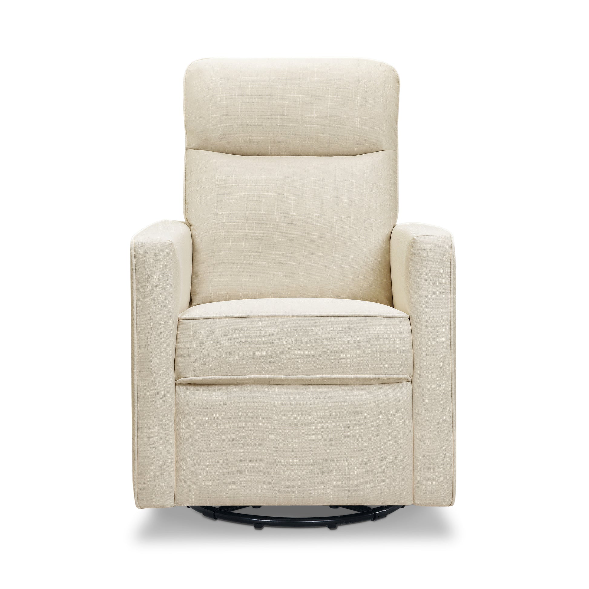 M19787NO,DaVinci,Gabby Pillowback Swivel Glider in Natural Oat