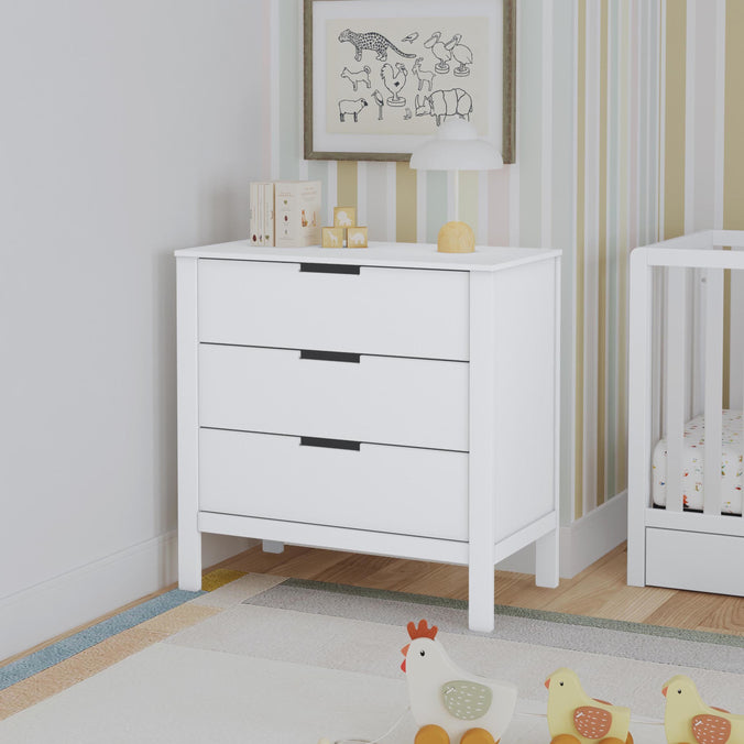 F11923W,Carter's,Colby 3-drawer Dresser in White Finish