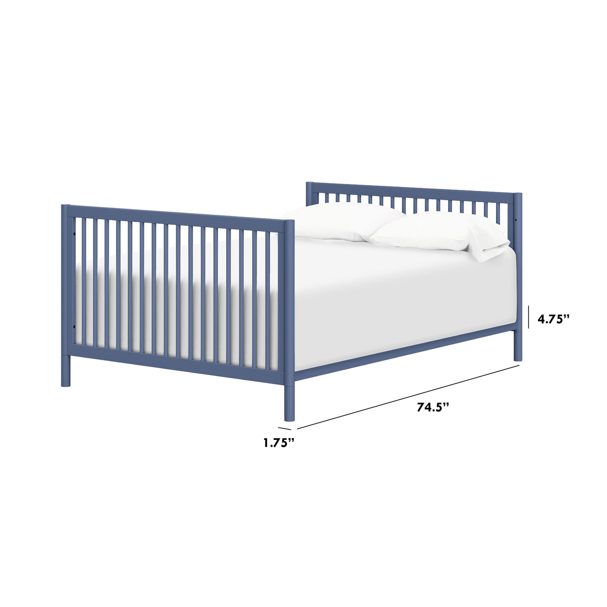 M5789CVB,The MDB Family,Hidden Hardware Twin/Full Size Bed Conversion Kit in Cove Blue