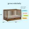 F11951L,Carter's,Colby 4-in-1 Convertible Crib w/ Trundle Drawer in Walnut