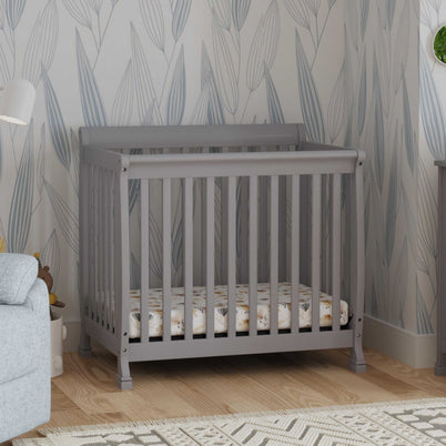 M5598G,DaVinci,Kalani 4-in-1 Convertible Mini Crib in Grey Finish