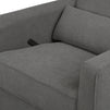 M10887GY,DaVinci,Piper Recliner in Dark Grey Finish w/Dark Grey Piping