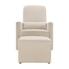 M11687CM,DaVinci,Olive Glider and Ottoman in Cream Finish w/Cream Piping