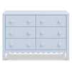 M27826PB,DaVinci,Sammy Scallop 6-Drawer Dresser in Powder Blue