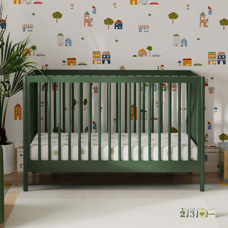 M25101FRGR,DaVinci,Birdie 3-in-1 Convertible Crib in Forest Green