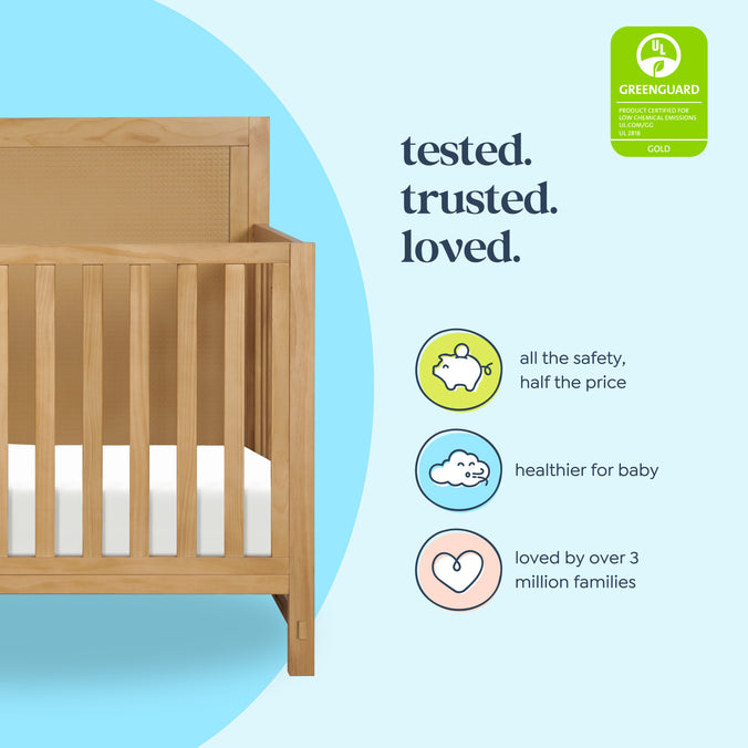 M24941HY,DaVinci,Margot 4-in-1 Convertible Crib in Honey