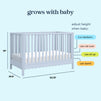 M27801PB,DaVinci,Sammy Scallop 4-in-1 Convertible Crib in Powder Blue